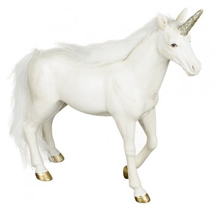 Gold and White Unicorn Ornament