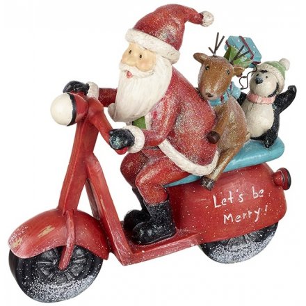 Santa and his Moped 25cm