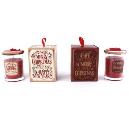 Vintage Inspire Christmas Candle 