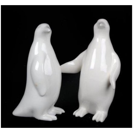 White Ceramic Penguins