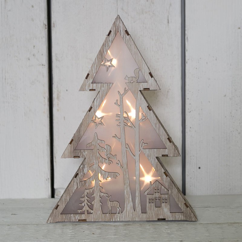 Wooden Christmas Tree LED Light 34508 Christmas / Display and Light