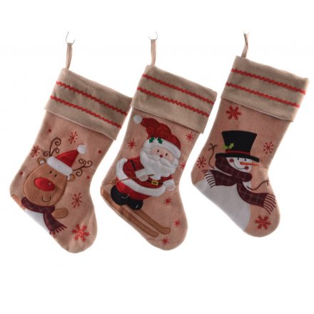 Christmas Character Stockings Mix 45cm