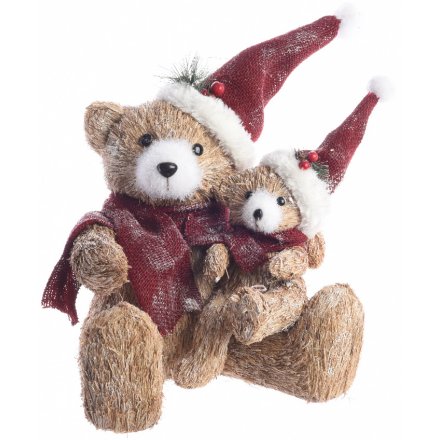 Christmas Bears w Hats and Scarves