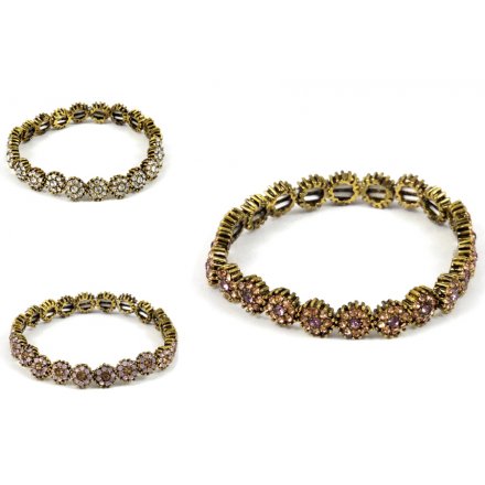 An assortment of 3 stylish expander bracelets in purple, pink and silver colours. A must have gift item