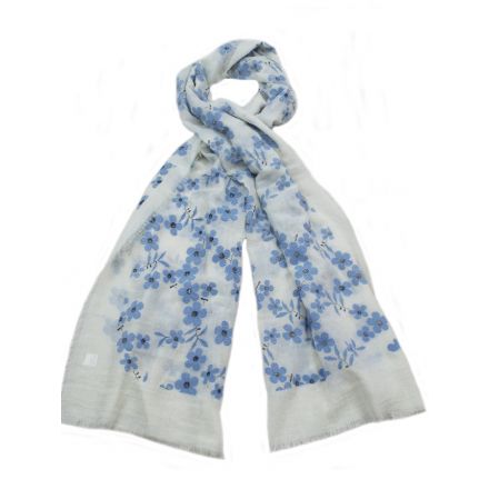 A mix of pretty spring flower scarves in pastel colours.