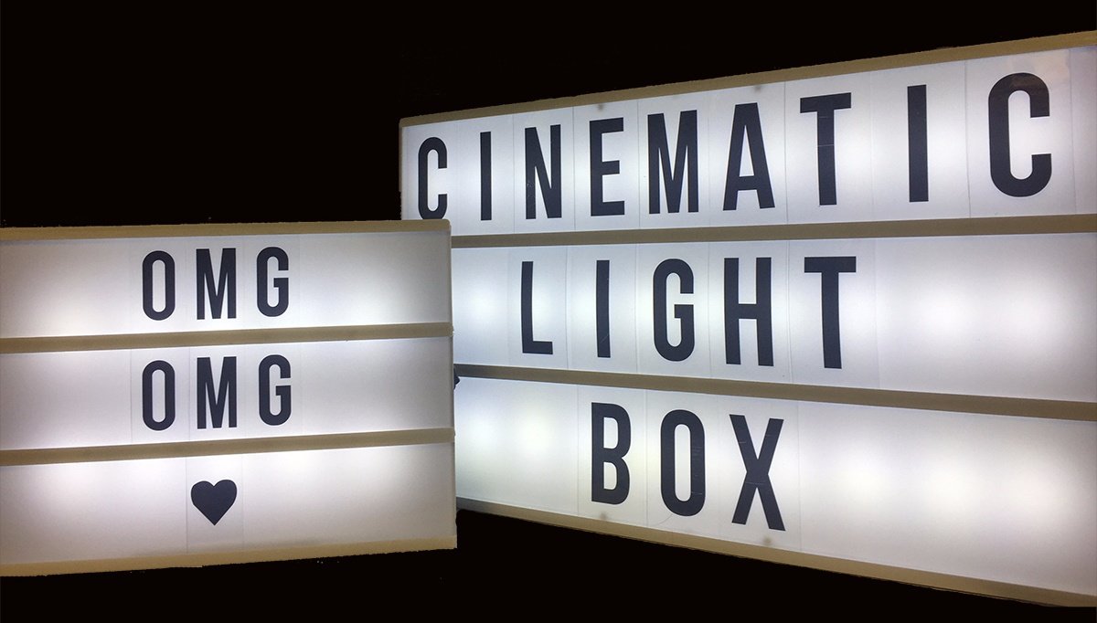 LP40690 / Cinematic LED Light Box Large 50cm 34701 Homeware