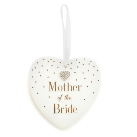 Mad Dots Mother of The Bride Heart Plaque
