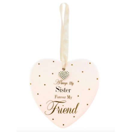 Mad Dots Sister Heart Plaque