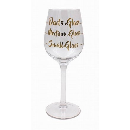 Gold Dad's Wine Glass
