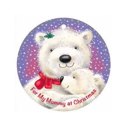 For my Mummy at Christmas Round Metal Sign
