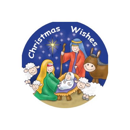 Christmas Wishes Round Metal Sign, 7.5cm