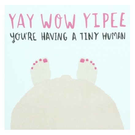 A beautifully designed greetings card for that special friend who is having a baby.