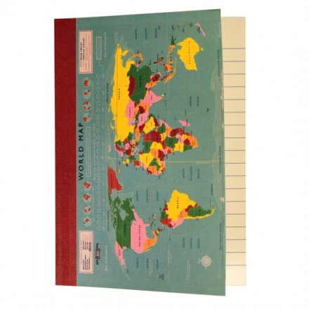 World Map A6 Notebook