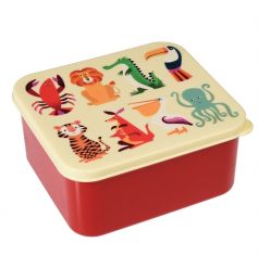 A stylish and practical plastic lunch box with a handy push on lid from the popular Colourful Creatures design.