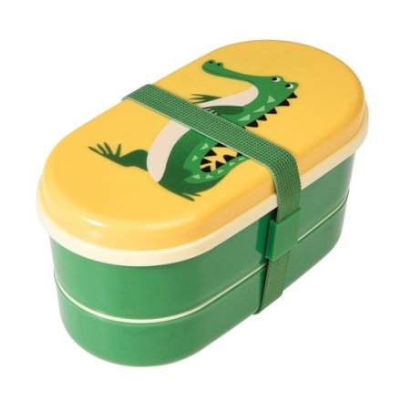 This cute two tier crocodile design bento box from the Colourful Creatures range