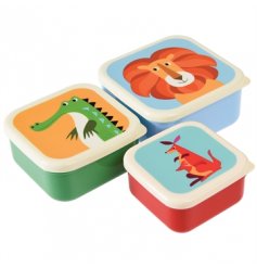 This set of 3 nesting snack boxes from the Colourful Creatures range are perfect for snacks and packed lunch treats! 
