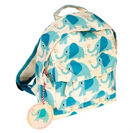 A fun and funky oilcloth mini backpack with Elvis the Elephant design. Perfect for little ones on the go!