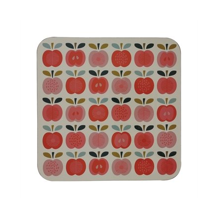 A stylish and contemporary red apple placemat from the popular Vintage Apple range.