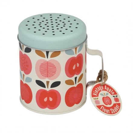 Add those finishing touches to home baked goods with this chic Vintage Apple design flour shaker.