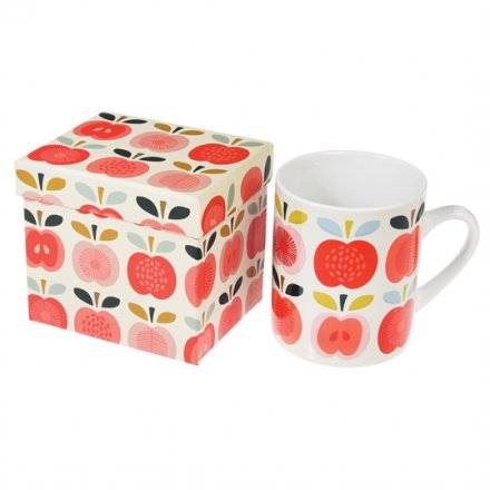 A stylish porcelain mug printed with the popular Vintage Apple design. Comes in a fine quality gift box.