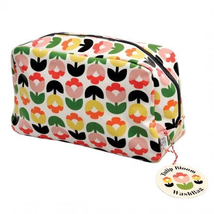 A bold and beautiful wash bag in the new and popular Tulip Bloom design.