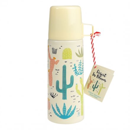 An on trend succulents and cactus print flask making the perfect gift for those who are on the go!
