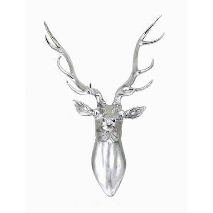 Silver Art Stags Head