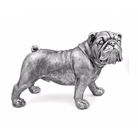 Silver Art Bulldog Standing