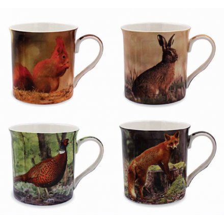 Wildlife Mugs Set Of 4