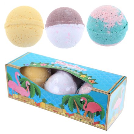  3 funky dissolvable bath bombs, with the luscious scents of summer 