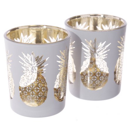 Pineapple Frosted Votive Holder