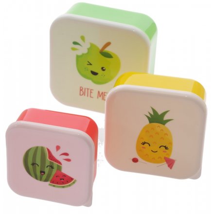 Jack Evans Fruity Friends Lunch Boxes, Set Of 3