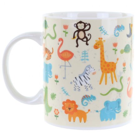  Colourful Safari animals printed onto a sleek China Mug 