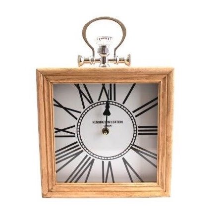Wood Rimmed Clock 24cm