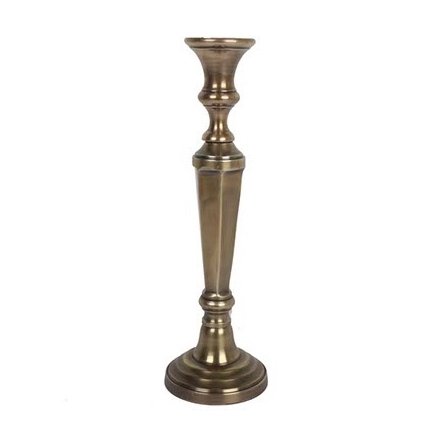 Antique Brass Candlestick 29cm