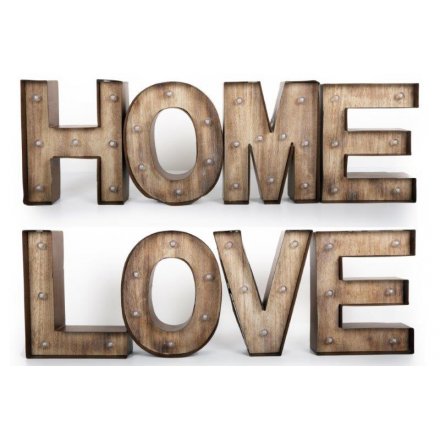 Love & Home Word Led Lights