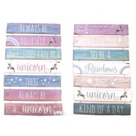 Assorted Tiered Unicorn Plaques 