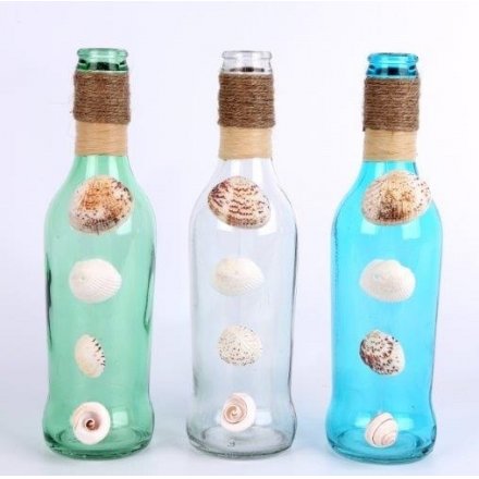 Decorative Bottle W/Shell, 3a