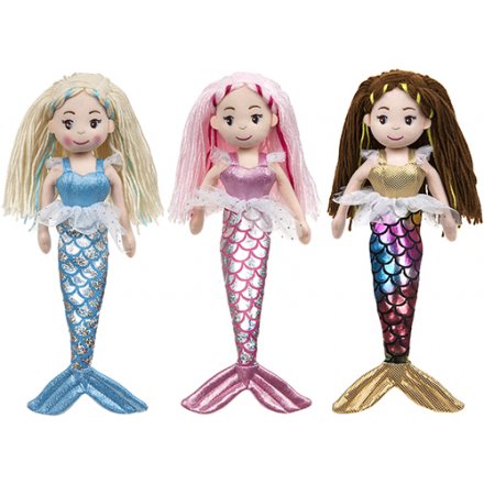 Mermaid Dolls, 3 Assorted