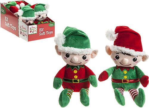 446046 / Elf Soft Toy 2 Assorted 8in | 35262 | Christmas / Kids and ...