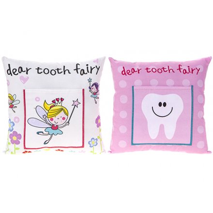 Pink Tooth Fairy Cushion, 2 Assorted