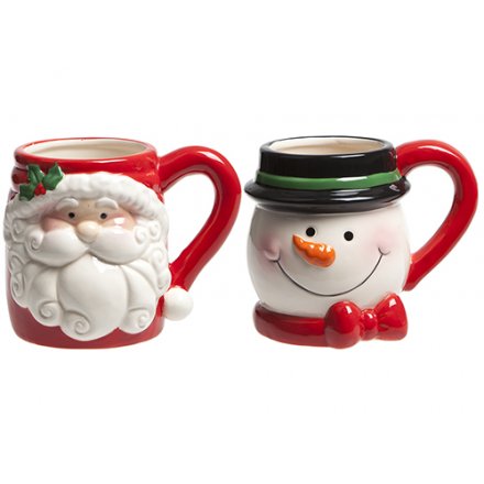 Santa/Snowman Mug, 2a