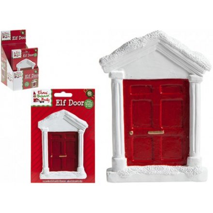 This miniature red Elf door will allow your Elf to report back to Santa each night after his daily surveillance