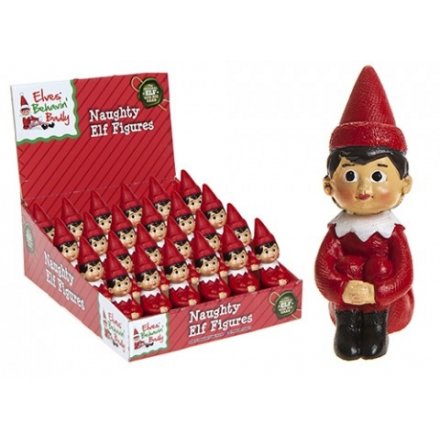 A miniature Elf figurine with a hand painted finish. A fun and festive home accessory.