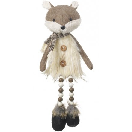 Furry Waistcoat Fox With Hanging Legs