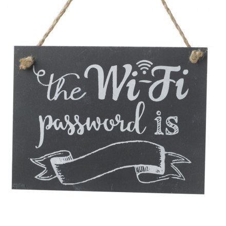 WI-FI Password Slate Sign