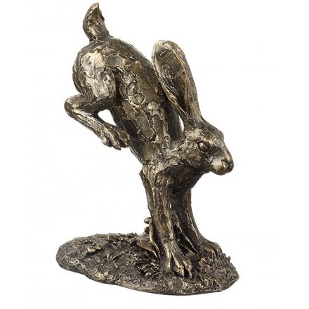 Jumping Hare Bronze 15cm