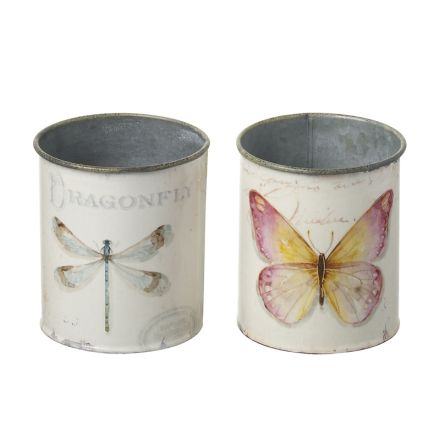Dragonfly & Butterfly Pot, 2a