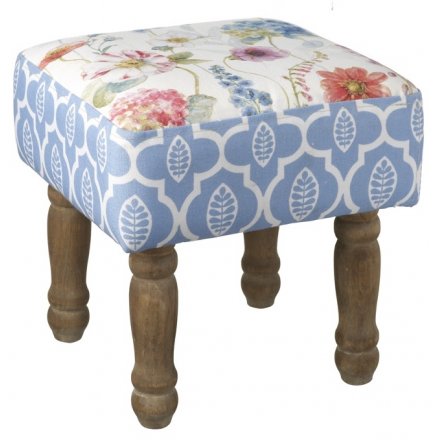 Pretty Floral Footstool 