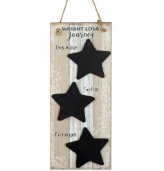 Jot down your weight loss journey with this quirky memo chalkboard 